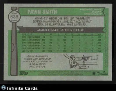 2025 Topps Heritage PAVIN SMITH #535 Refractor Arizona Diamondbacks