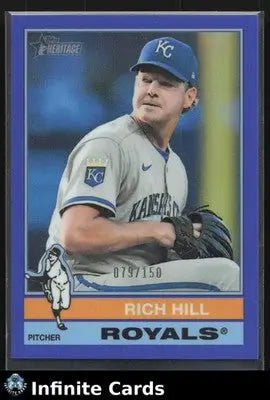 2025 Topps Heritage RICH HILL #593 Blue Refr #/150 Royals