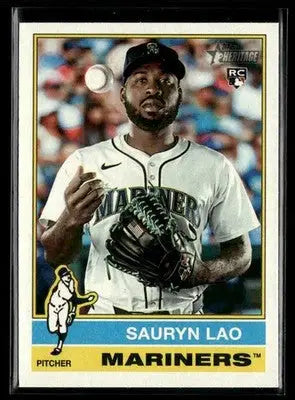 2025 Topps Heritage Sauryn Lao #675 RC Seattle Mariners