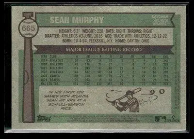 2025 Topps Heritage Sean Murphy #665 Dark Blue Border Atlanta Braves