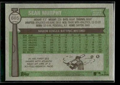 2025 Topps Heritage Sean Murphy #665 Light Blue Sparkle Refr Atlanta Braves