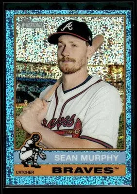 2025 Topps Heritage Sean Murphy #665 Light Blue Sparkle Refr Atlanta Braves