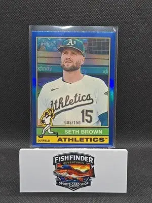 2025 Topps Heritage - Seth Brown #292 Chrome Blue Border /150 - Baseball Card Single