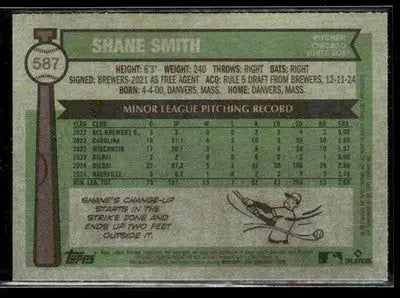 2025 Topps Heritage Shane Smith #587 RC Chicago White Sox