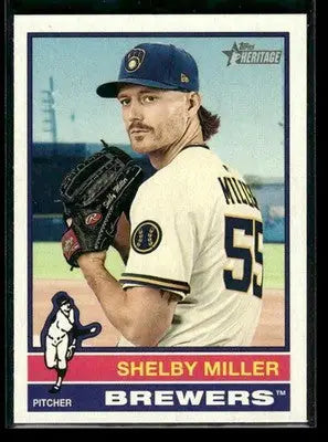 2025 Topps Heritage Shelby Miller #595 Milwaukee Brewers