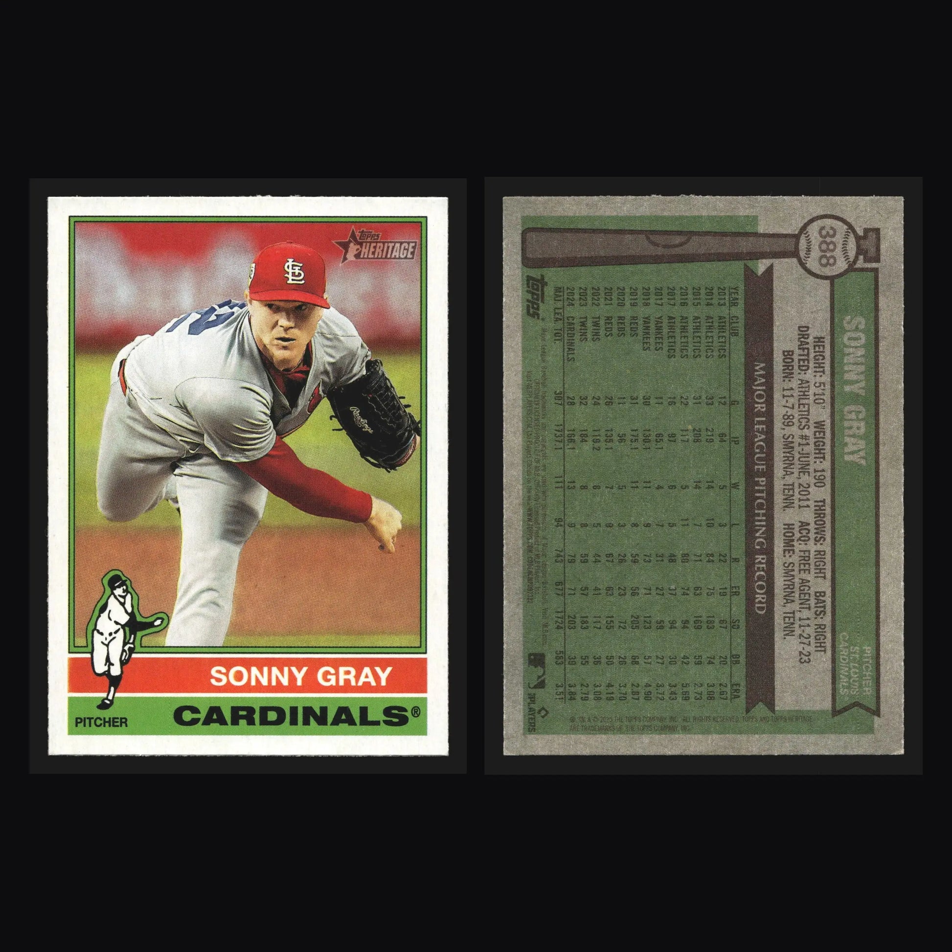 2025 Topps Heritage Sonny Gray #388 St. Louis Cardinals - Baseball Card Single