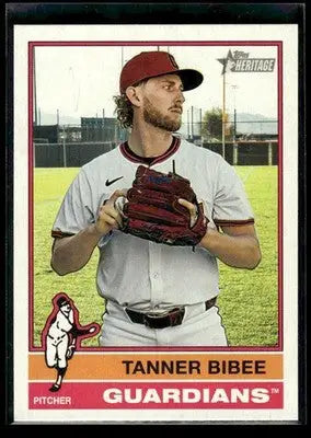 2025 Topps Heritage Tanner Bibee #549 Cleveland Guardians