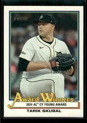 2025 Topps Heritage Tarik Skubal #AW-6 Award Winners Detroit Tigers - Baseball Card Single