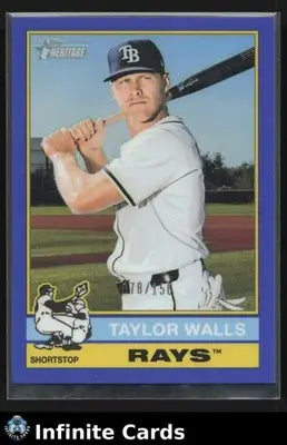 2025 Topps Heritage TAYLOR WALLS #610 Blue Refractor #/150 SN Parallel/Variety R