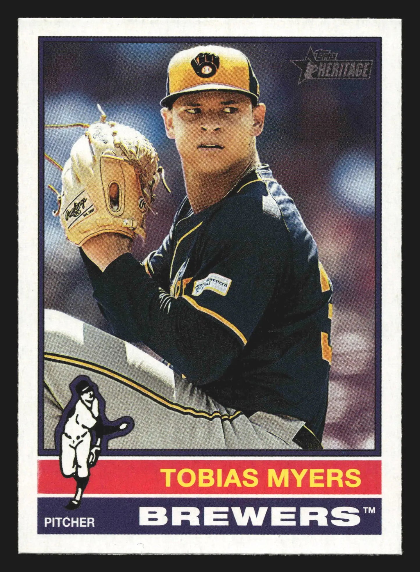 2025 Topps Heritage Tobias Myers #137 Milwaukee Brewers - Baseball Card Single