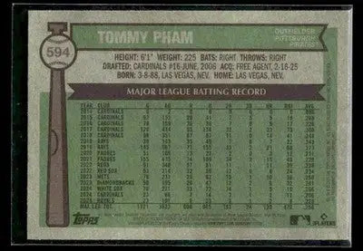2025 Topps Heritage Tommy Pham #594 Pittsburgh Pirates