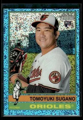 2025 Topps Heritage Tomoyuki Sugano #611 Light Blue Sparkle Refractor RC Orioles