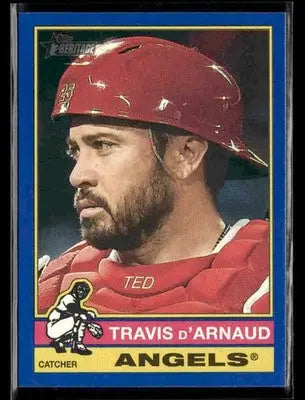 2025 Topps Heritage Travis d’Arnaud #564 Dark Blue Border Los Angeles Angels