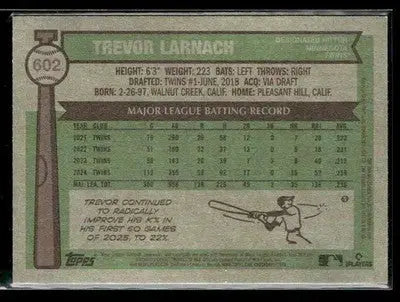 2025 Topps Heritage Trevor Larnach #602 Minnesota Twins