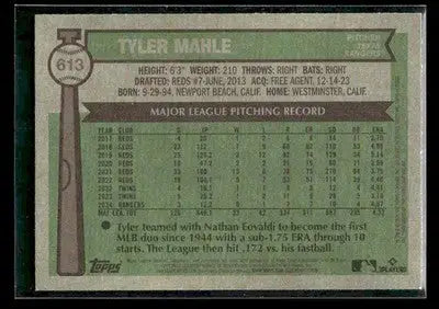 2025 Topps Heritage Tyler Mahle #613 Texas Rangers