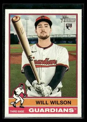 2025 Topps Heritage Will Wilson #583 RC Cleveland Guardians