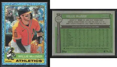 2025 Topps Heritage WILLIE MACIVER #533 Light Blue Sparkle Athletics RC