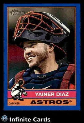2025 Topps Heritage YAINER DIAZ #650 Blue Border Houston Astros
