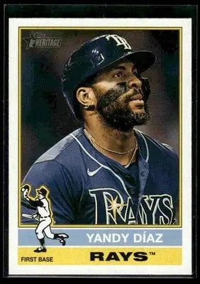2025 Topps Heritage Yandy Díaz #215 Tampa Bay Rays