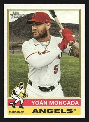 2025 Topps Heritage Yoan Moncada #689 Angels - Baseball Card Single