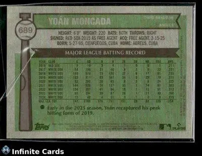 2025 Topps Heritage YOAN MONCADA #689 Chrome [Base] Los Angeles Angels