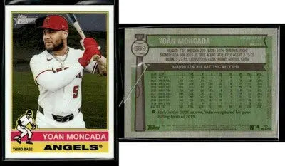 2025 Topps Heritage YOAN MONCADA #689 Chrome [Base] Los Angeles Angels