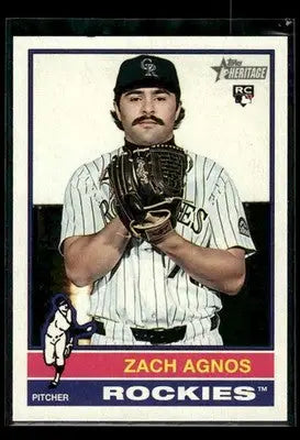 2025 Topps Heritage Zach Agnos #541 RC Colorado Rockies - Baseball Card Single