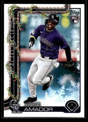 2025 Topps Holiday Adael Amador #H42 RC Colorado Rockies