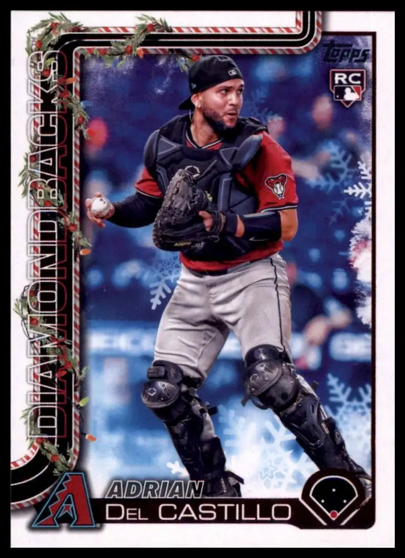 2025 Topps Holiday Adrian Del Castillo Rookie #H181 Arizona Diamondbacks Card - Baseball Card Single