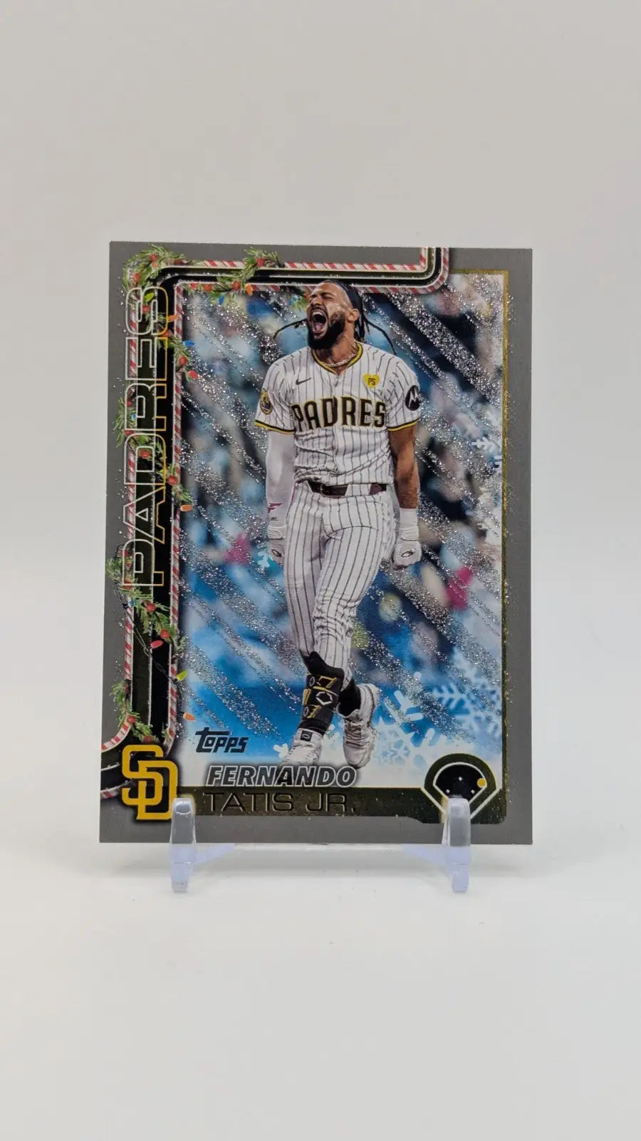 2025 Topps Holiday Baseball Fernando Tatis Jr. H170 Silver Glitter - Baseball Card Single