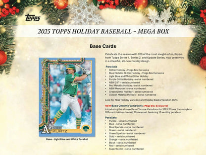 2025 Topps Holiday Baseball Mega Box | Columbia Sports Cards - Sports Card Hobby Boxes