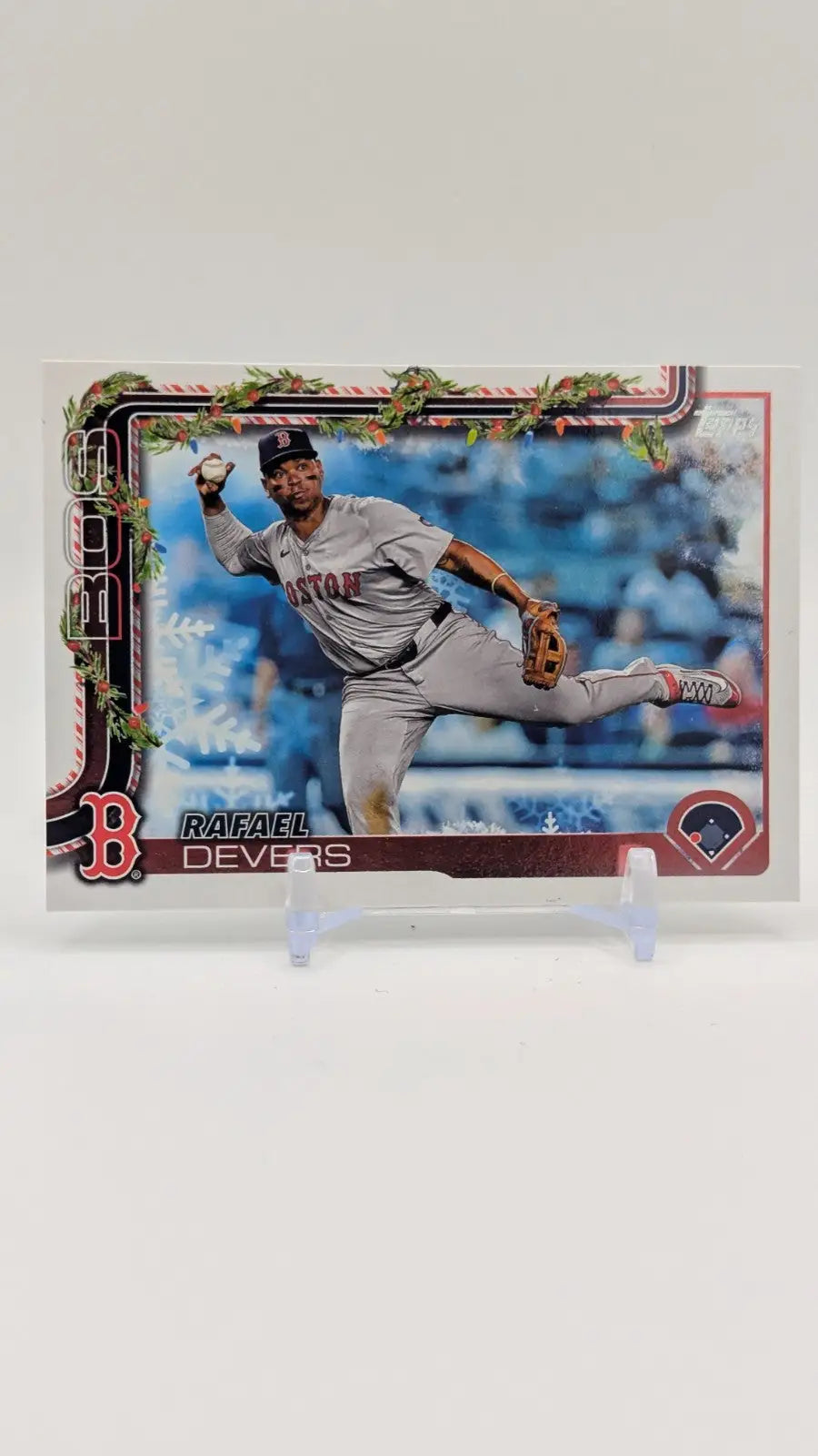 2025 Topps Holiday Baseball Rafael Devers H190 Holiday Back SP - Baseball Card Single
