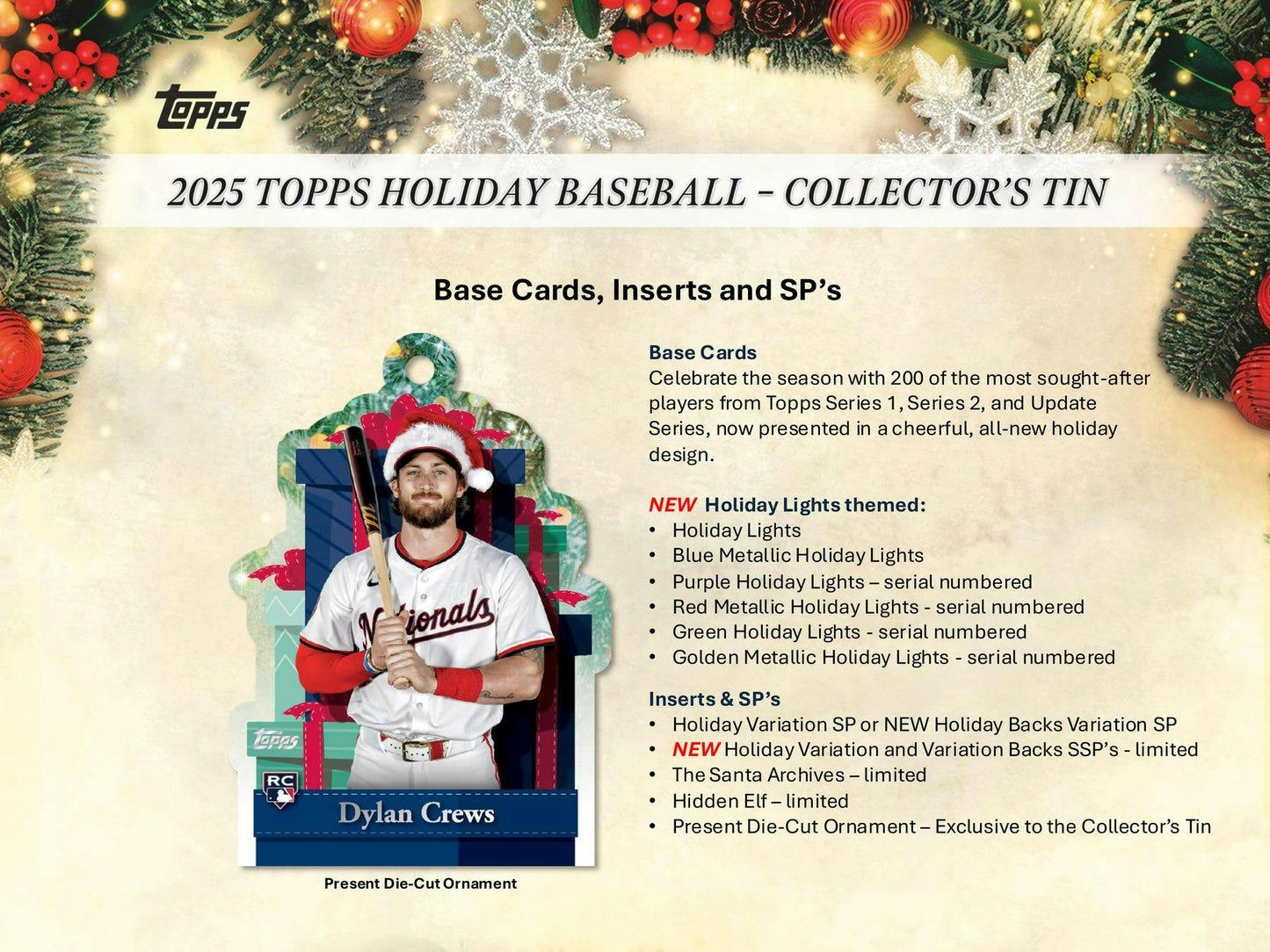 2025 Topps Holiday Baseball Tin | Columbia Sports Cards