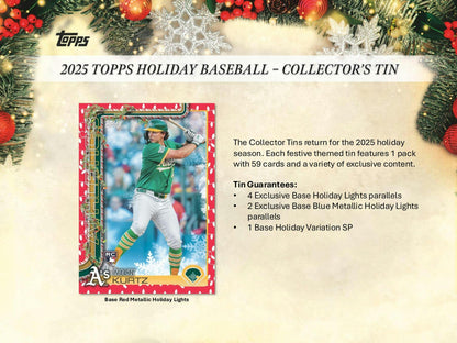 2025 Topps Holiday Baseball Tin | Columbia Sports Cards