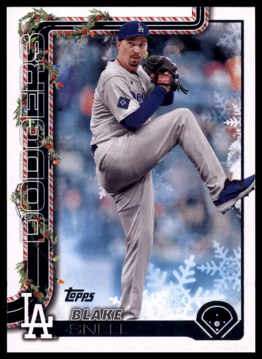 2025 Topps Holiday Blake Snell #H135 Los Angeles Dodgers Baseball Card MLB Sport - Baseball Card