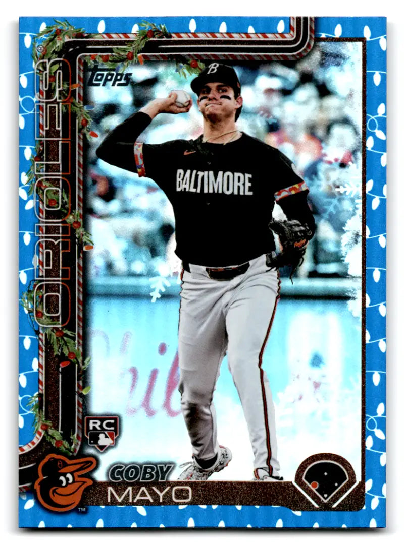 2025 Topps Holiday Blue Metallic Holiday Lights #H118 Coby Mayo NM-MT R ID:80551 - Baseball Card Single