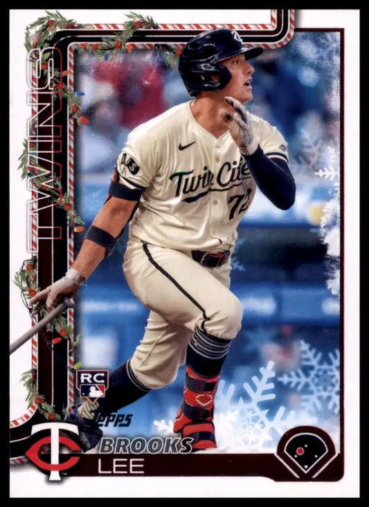 2025 Topps Holiday Brooks Lee Rookie #H13 Minnesota Twins Baseball Card MLB - Baseball Card