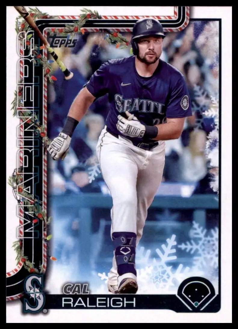 2025 Topps Holiday Cal Raleigh #H54 Seattle Mariners Baseball Card MLB Sports - Baseball Card Single