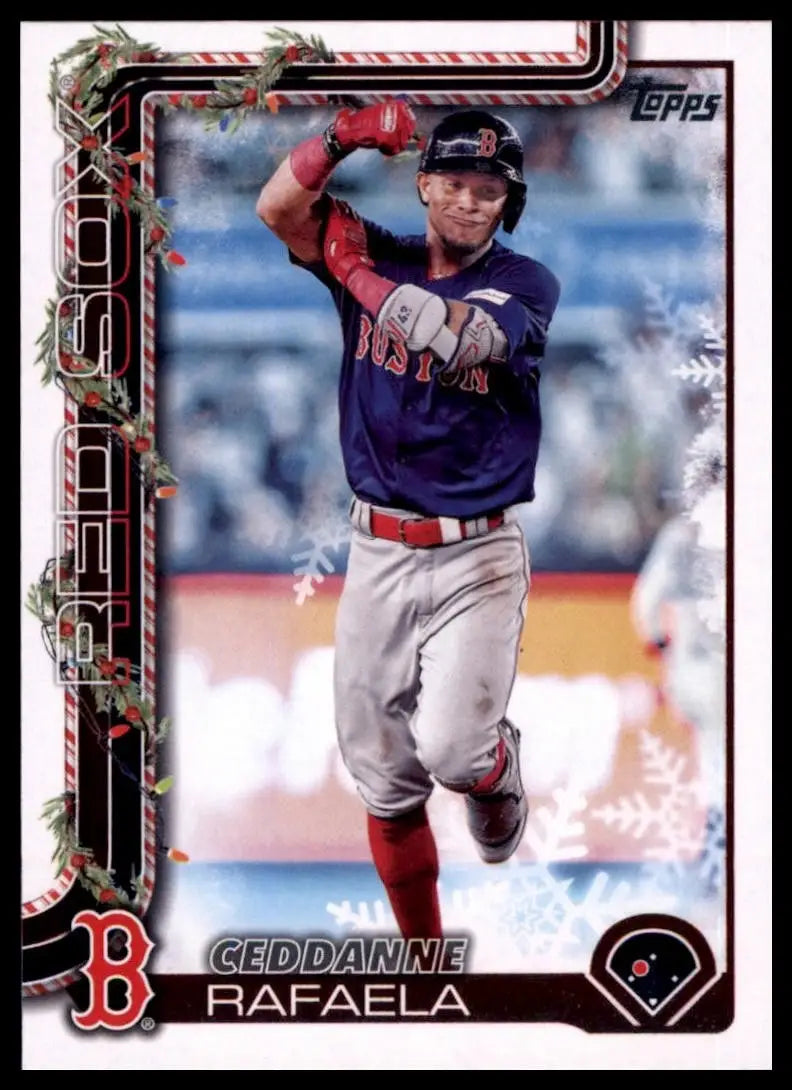 2025 Topps Holiday Ceddanne Rafaela #H156 Boston Red Sox Baseball Card MLB Sport - Baseball Card