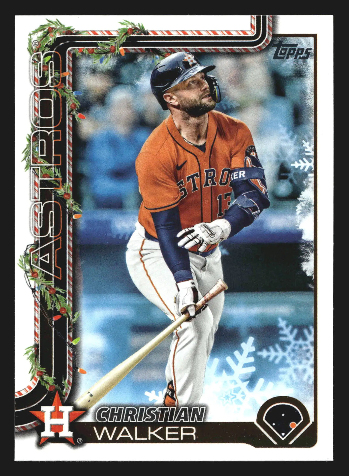 2025 Topps Holiday Christian Walker #H155 Houston Astros - Baseball Card Single