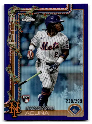 2025 Topps Holiday Chrome Refractor Purple Refractor #HC113 Luisangel A ID:79808 - Baseball Card Single