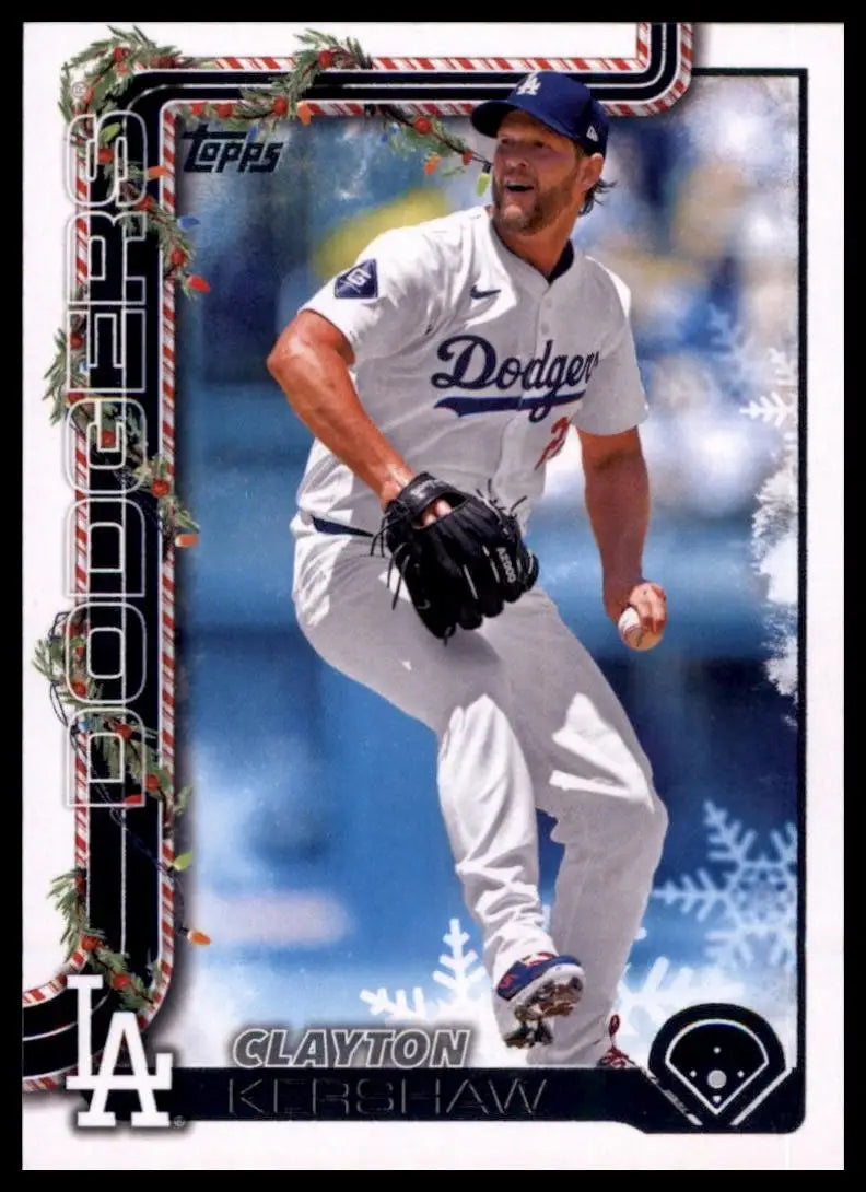 2025 Topps Holiday Clayton Kershaw #H126 Los Angeles Dodgers Baseball Card MLB - Baseball Card