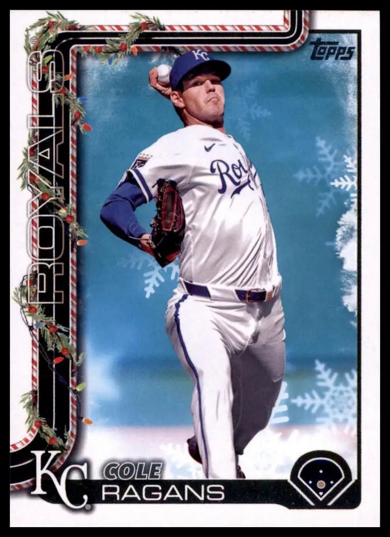 2025 Topps Holiday Cole Ragans #H63 Kansas City Royals Baseball Card MLB Sports - Baseball Card Single