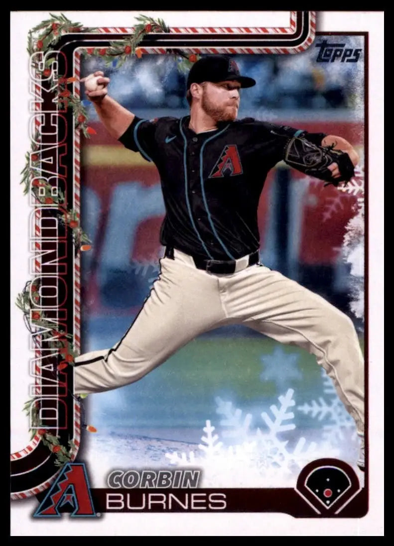 2025 Topps Holiday Corbin Burnes #H185 Arizona Diamondbacks Baseball Card MLB - Baseball Card Single