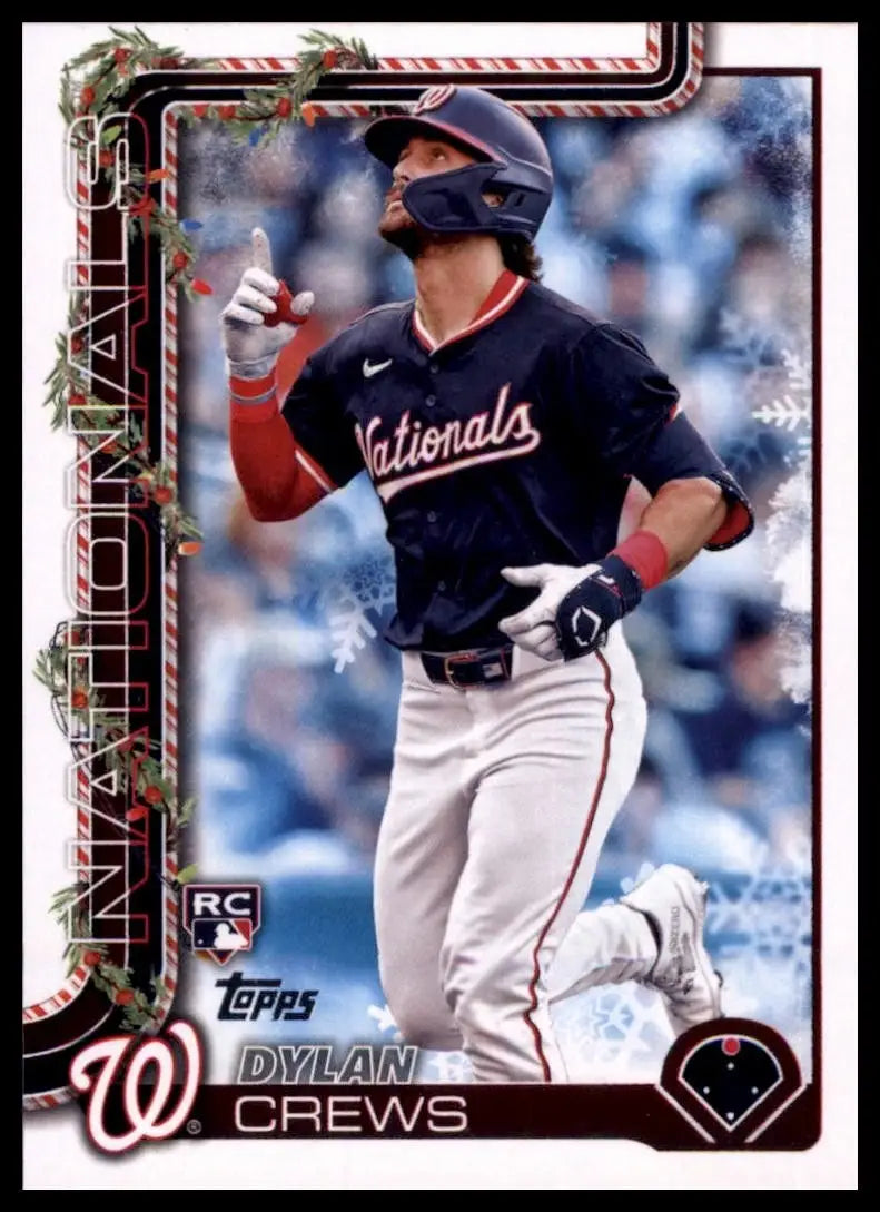 2025 Topps Holiday Dylan Crews Rookie #H46 Washington Nationals Baseball Card - Baseball Card Single