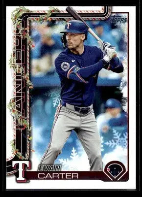 2025 Topps Holiday Evan Carter #H2 Texas Rangers