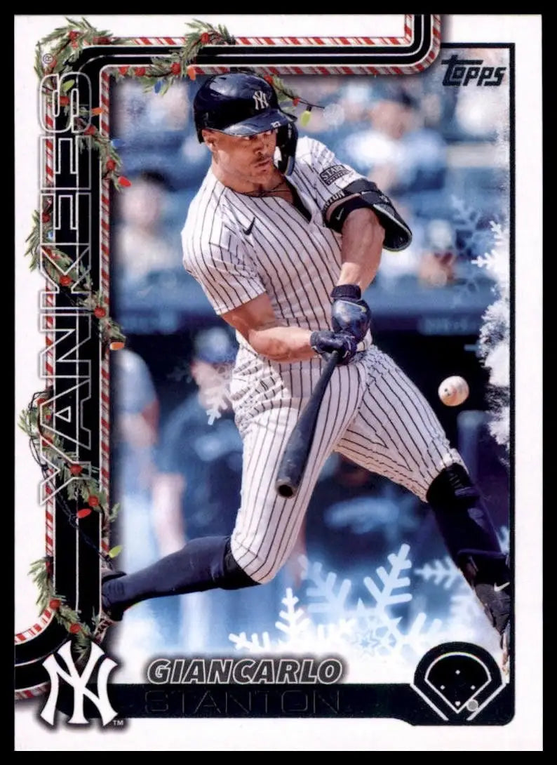 2025 Topps Holiday Giancarlo Stanton #H29 New York Yankees Baseball Card MLB - Baseball Card Single