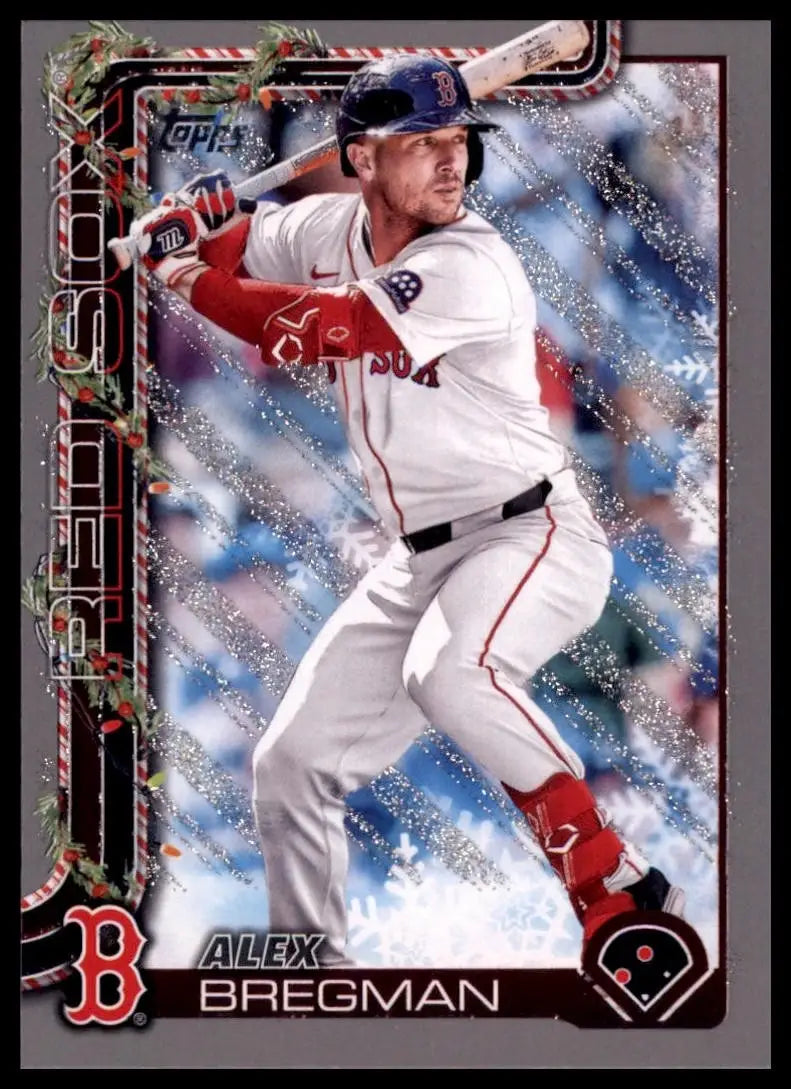2025 Topps Holiday Glitter Alex Bregman #H154 Boston Red Sox Baseball Card MLB - Baseball Card Single