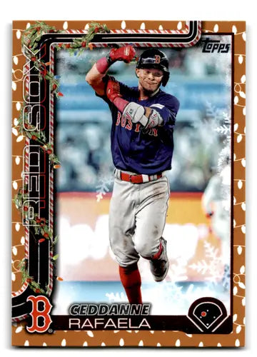 2025 Topps Holiday Gold Holiday Lights #H156 Ceddanne Rafaela NM-MT Red ID:80535 - Baseball Card Single