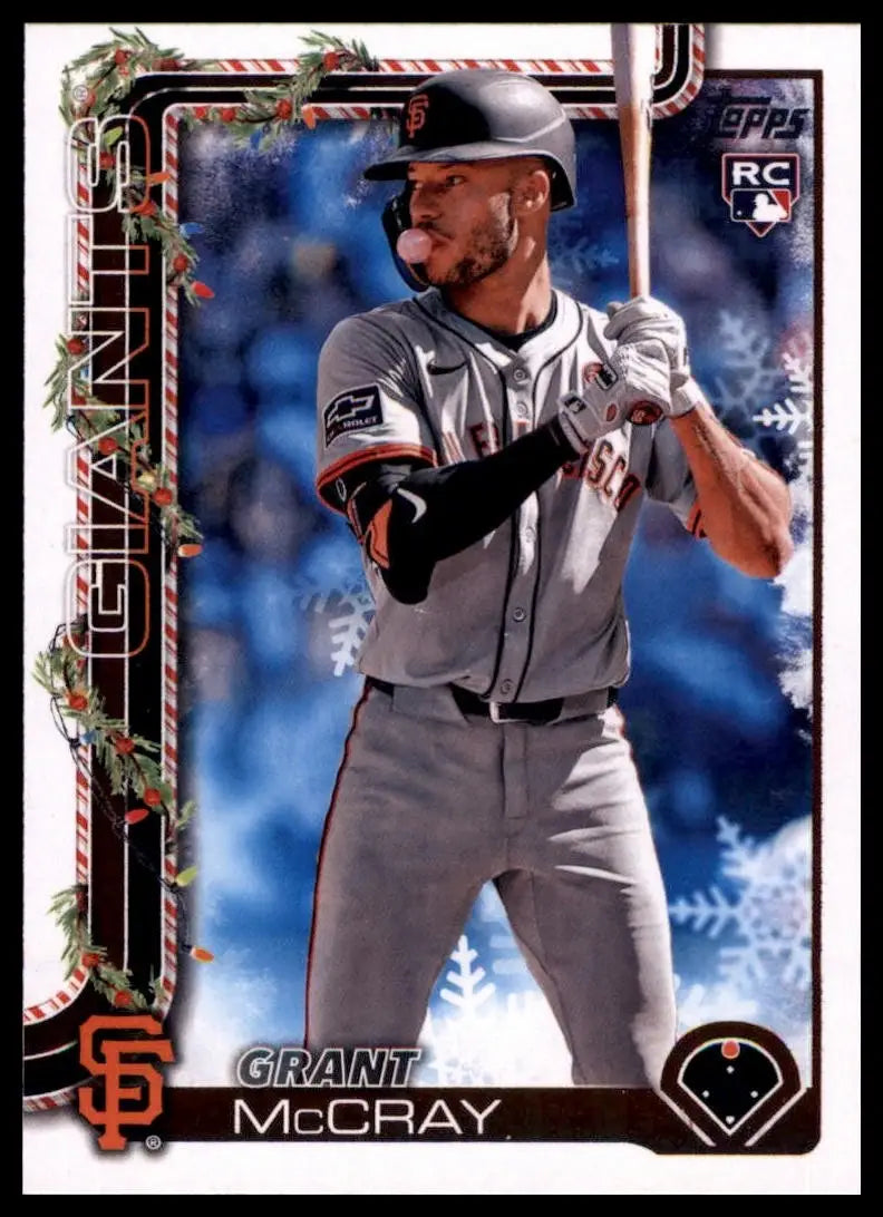 2025 Topps Holiday Grant McCray Rookie #H53 San Francisco Giants Baseball Card - Baseball Card